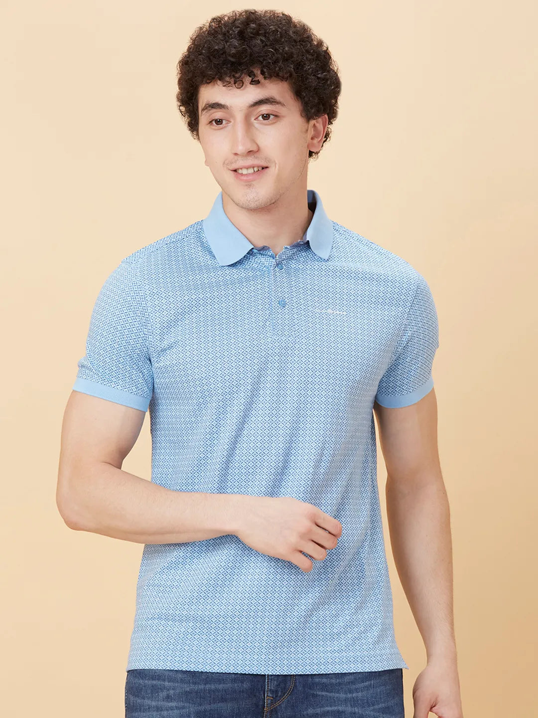 Being Human Clothing Men Regular Fit T-Shirts-Light Blue