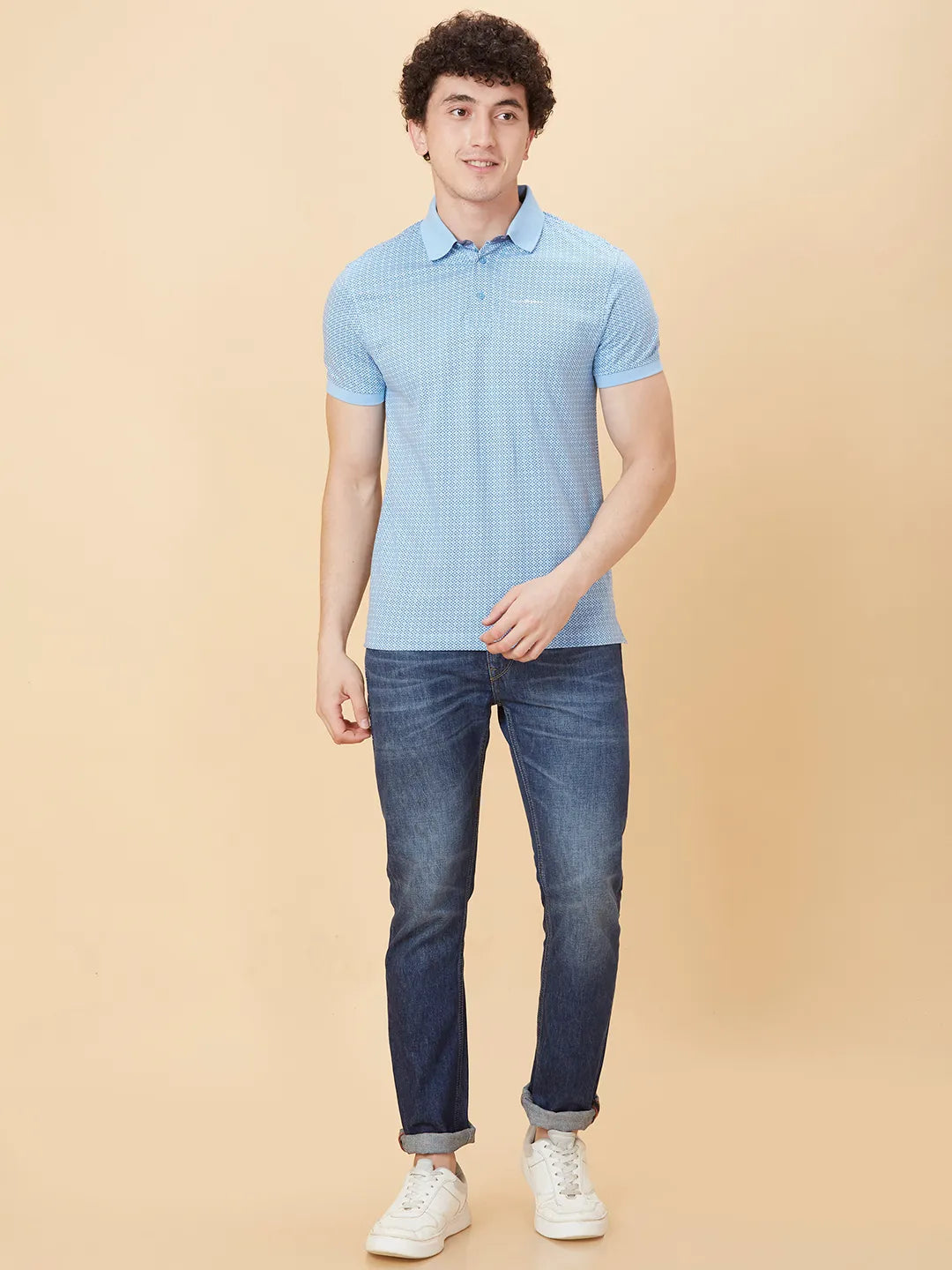 Being Human Clothing Men Regular Fit T-Shirts-Light Blue