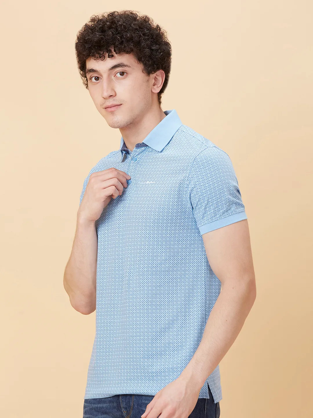 Being Human Clothing Men Regular Fit T-Shirts-Light Blue