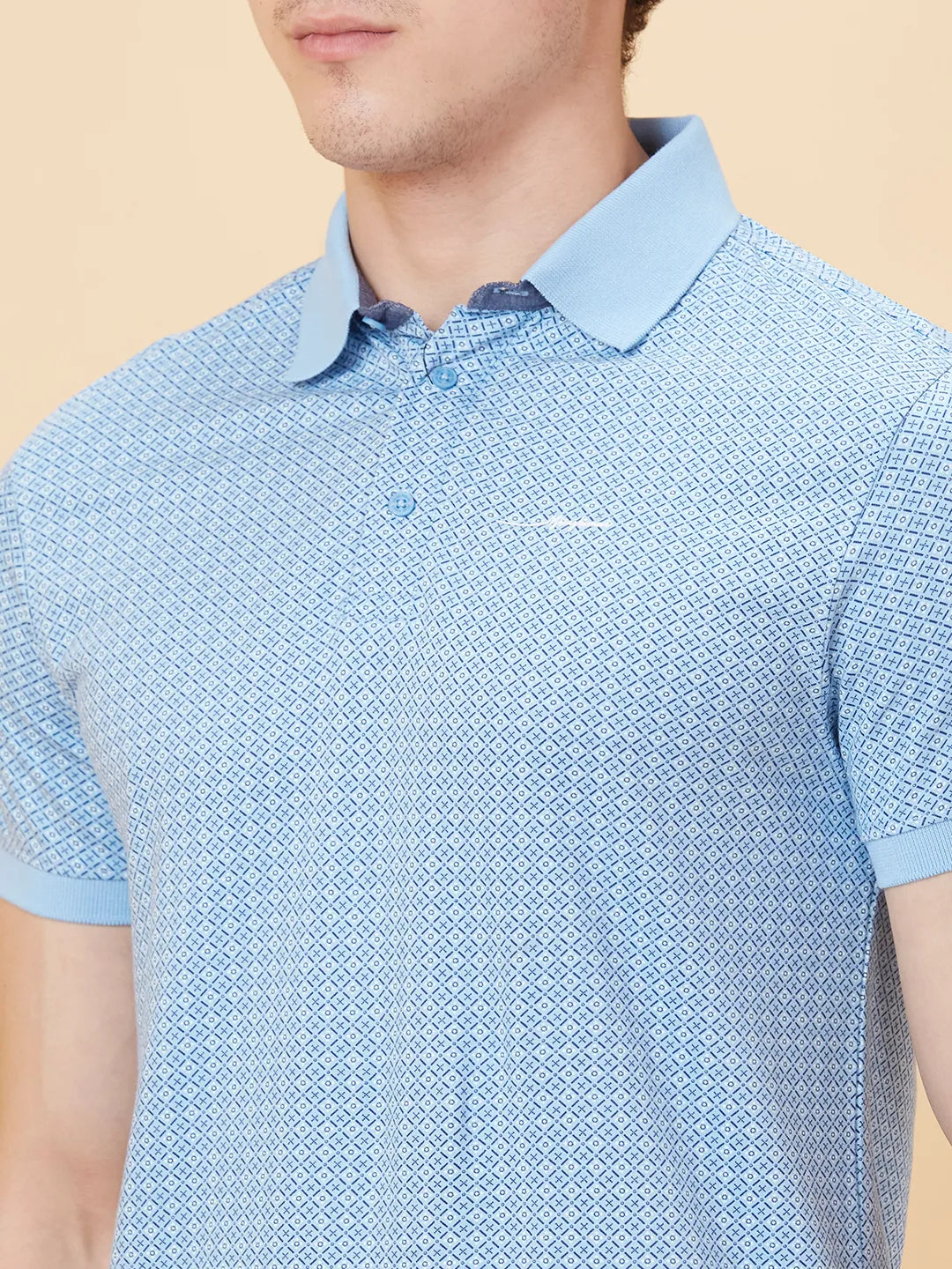 Being Human Clothing Men Regular Fit T-Shirts-Light Blue