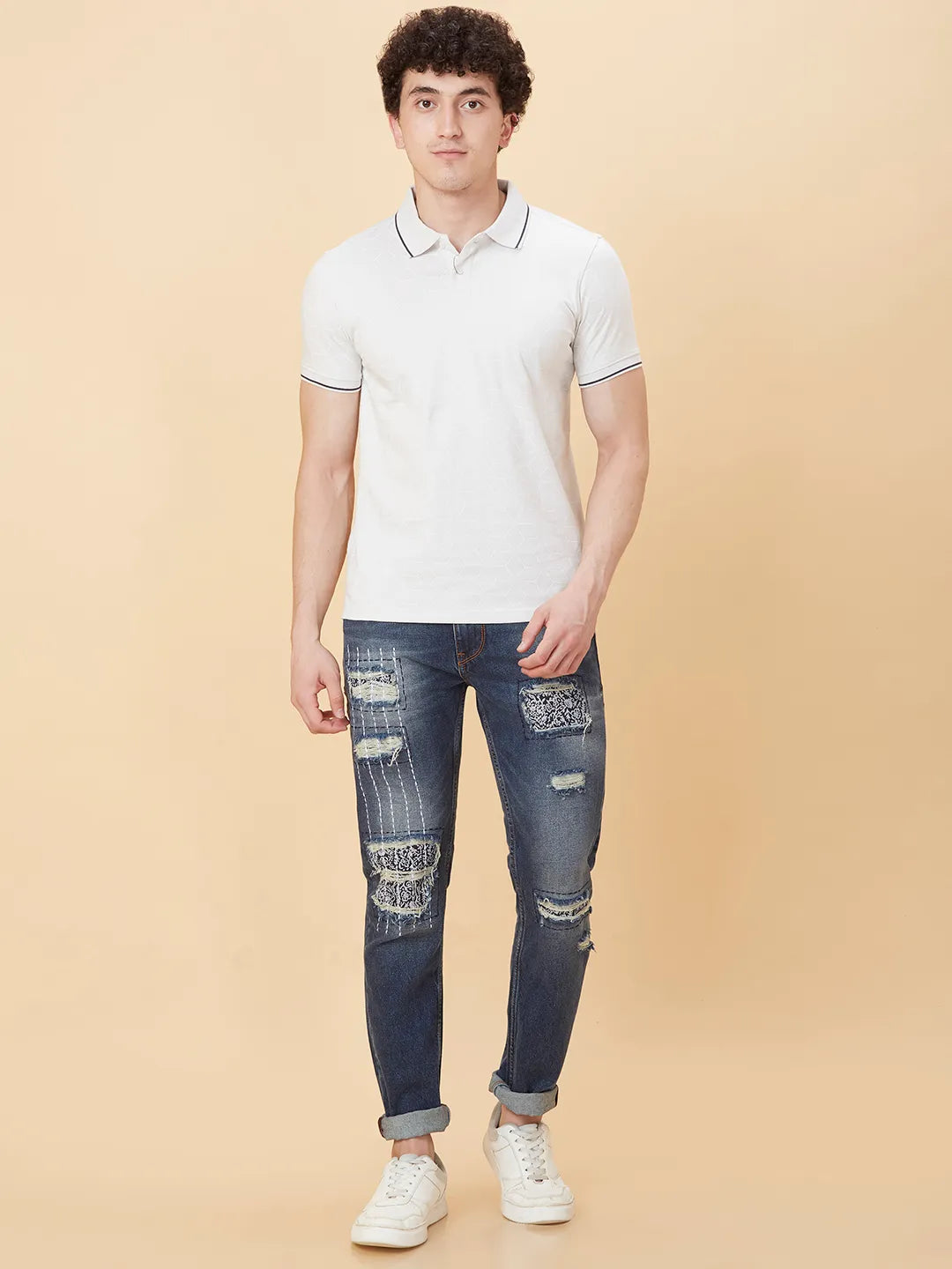 Being Human Clothing Men Regular Fit T-Shirts-Lt.Grey