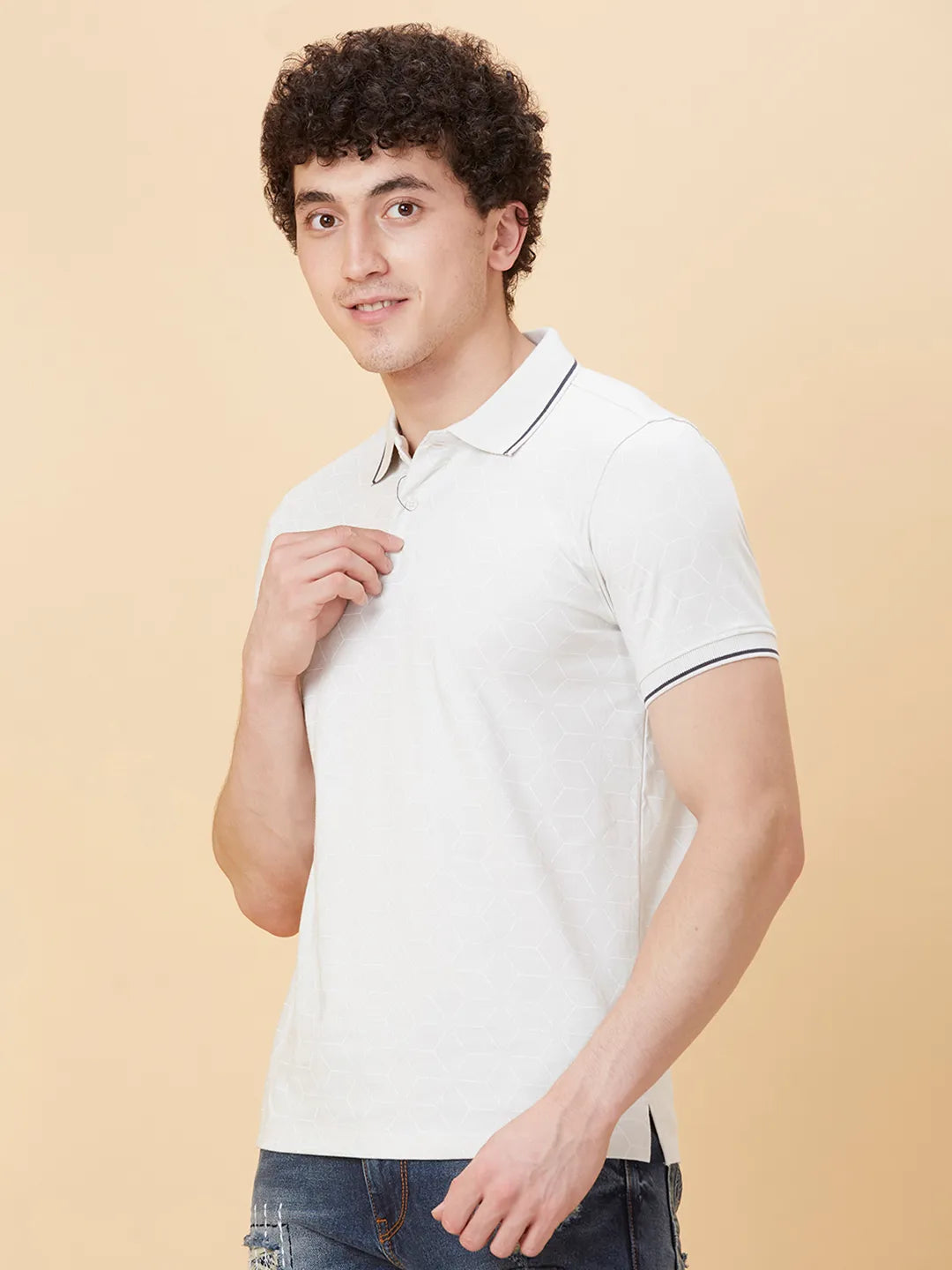 Being Human Clothing Men Regular Fit T-Shirts-Lt.Grey