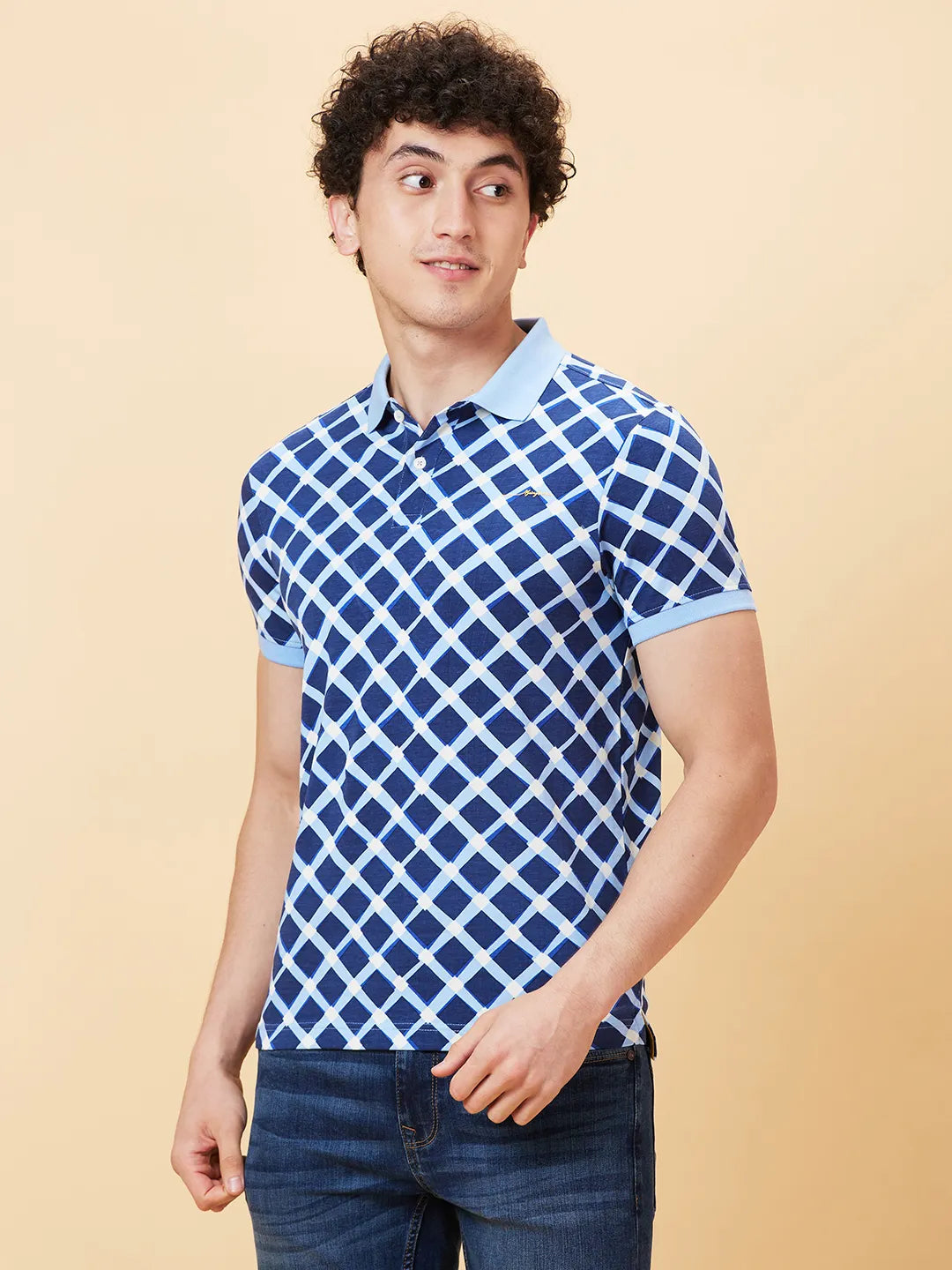 Being Human Clothing Men Regular Fit T-Shirts-Light Blue