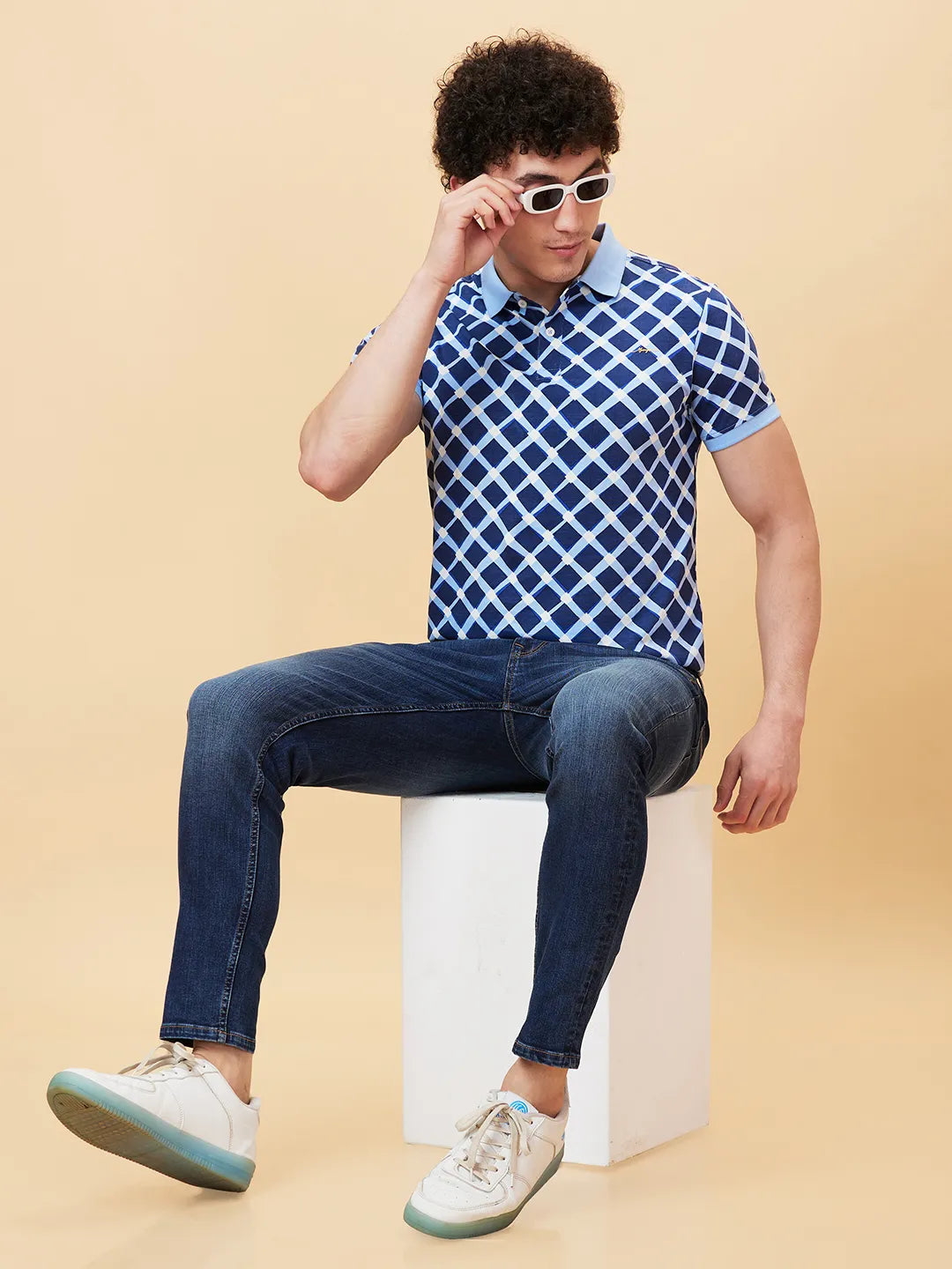 Being Human Clothing Men Regular Fit T-Shirts-Light Blue