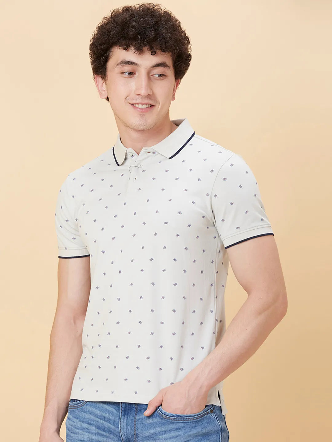 Being Human Clothing Men Regular Fit T-Shirts-Lt.Grey