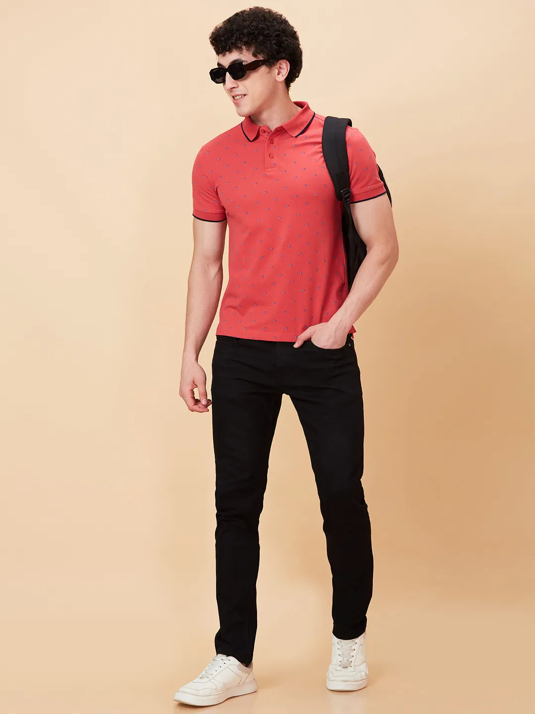 Being Human Clothing Men Regular Fit T-Shirts-Mineral Red