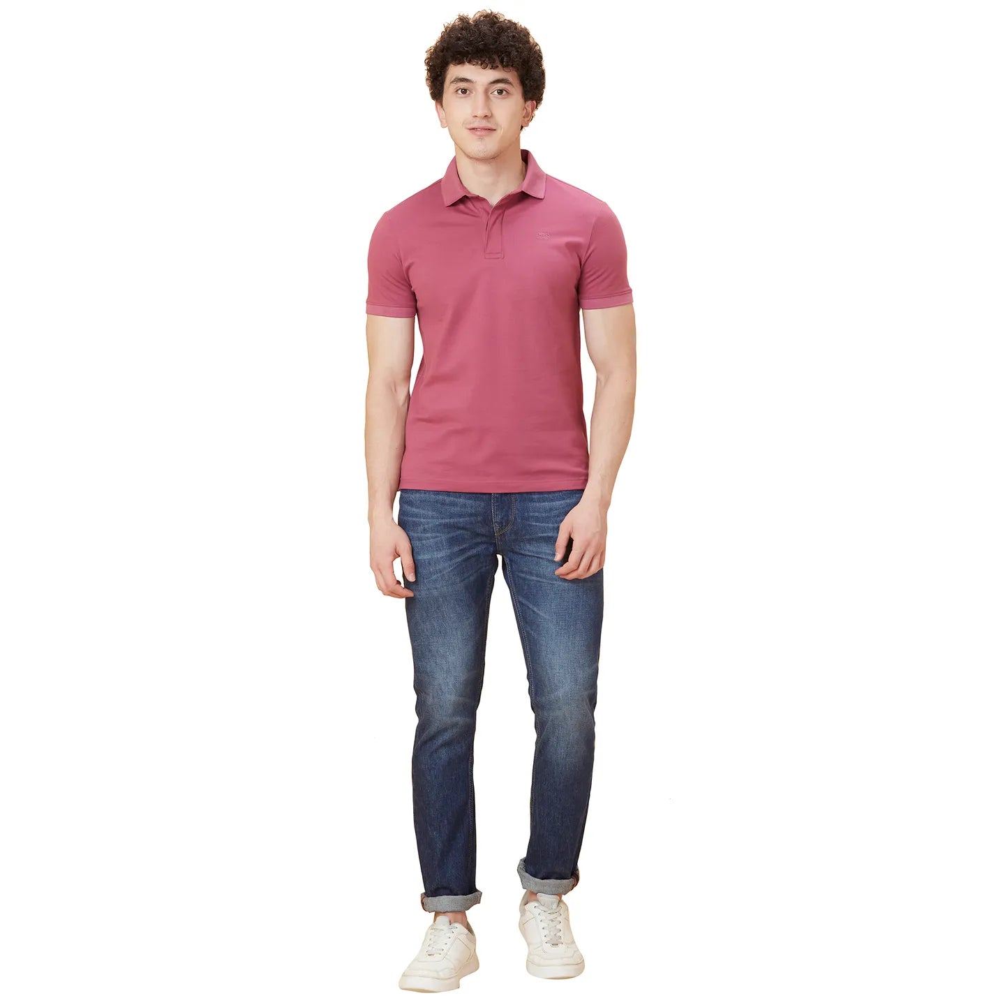 Blue Regular Fit Men's Polo T-Shirt by Being Human Clothing