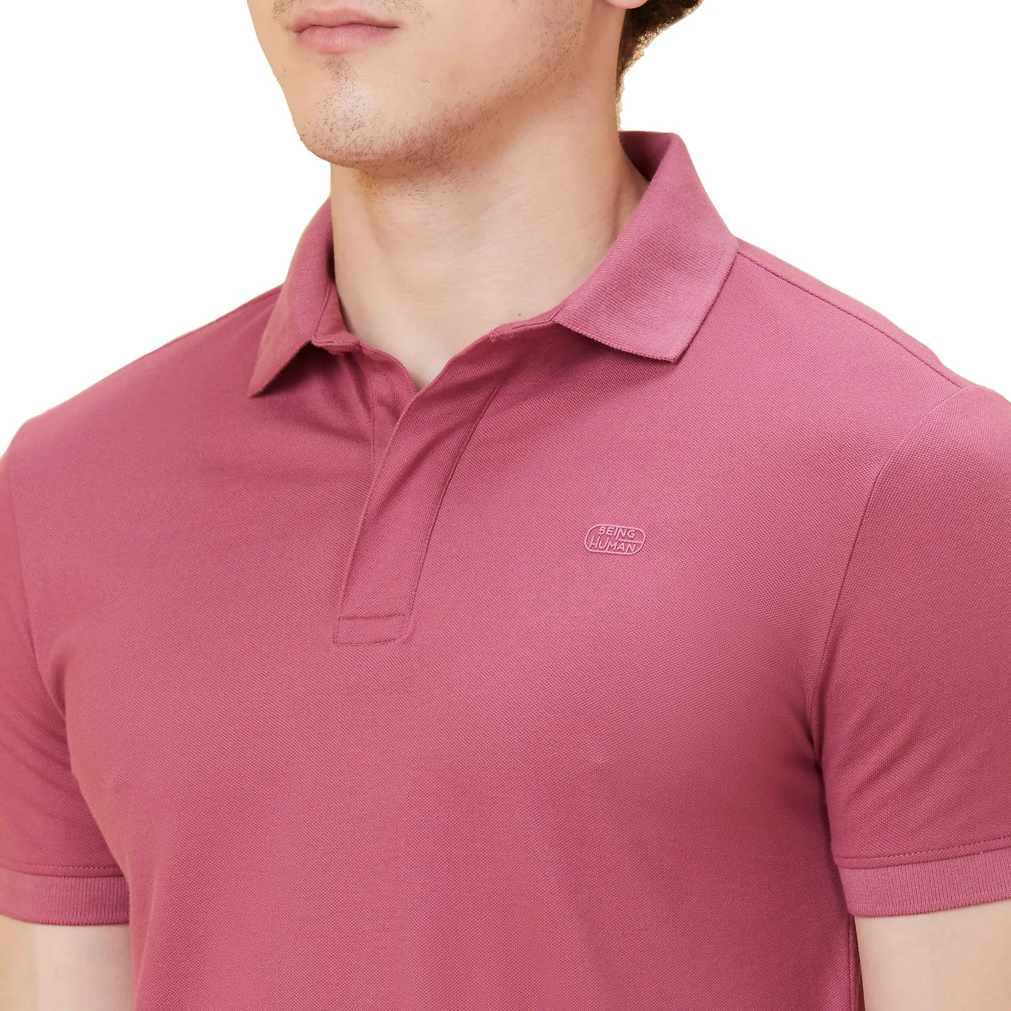 Blue Regular Fit Men's Polo T-Shirt by Being Human Clothing