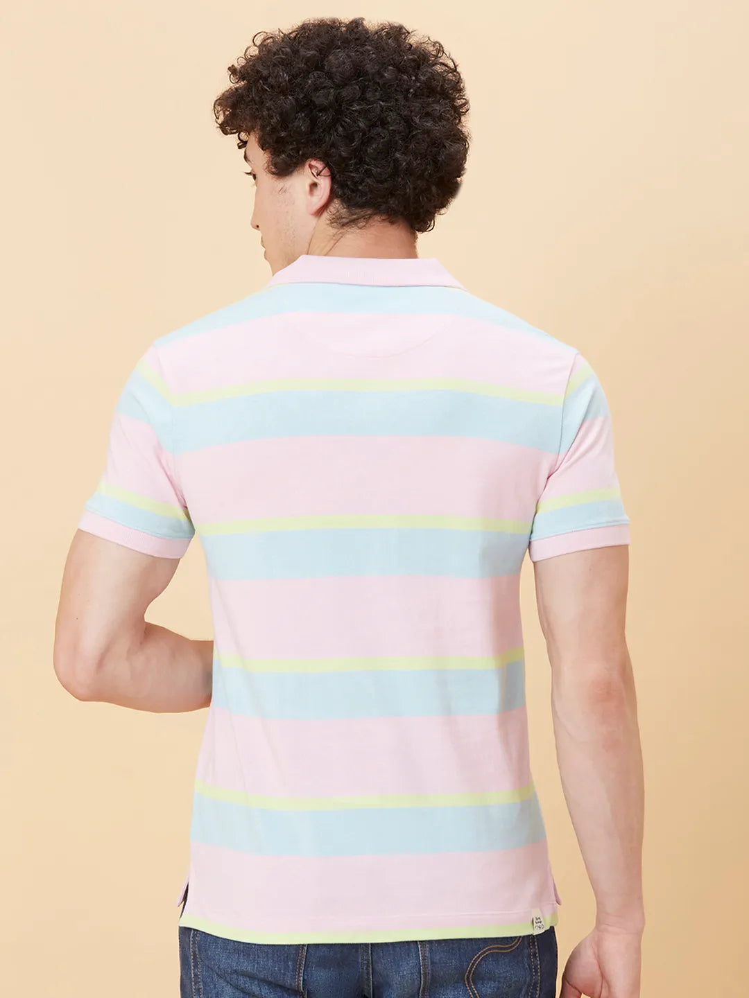 Pink Regular Fit Men's Polo T-Shirt by Being Human Clothing