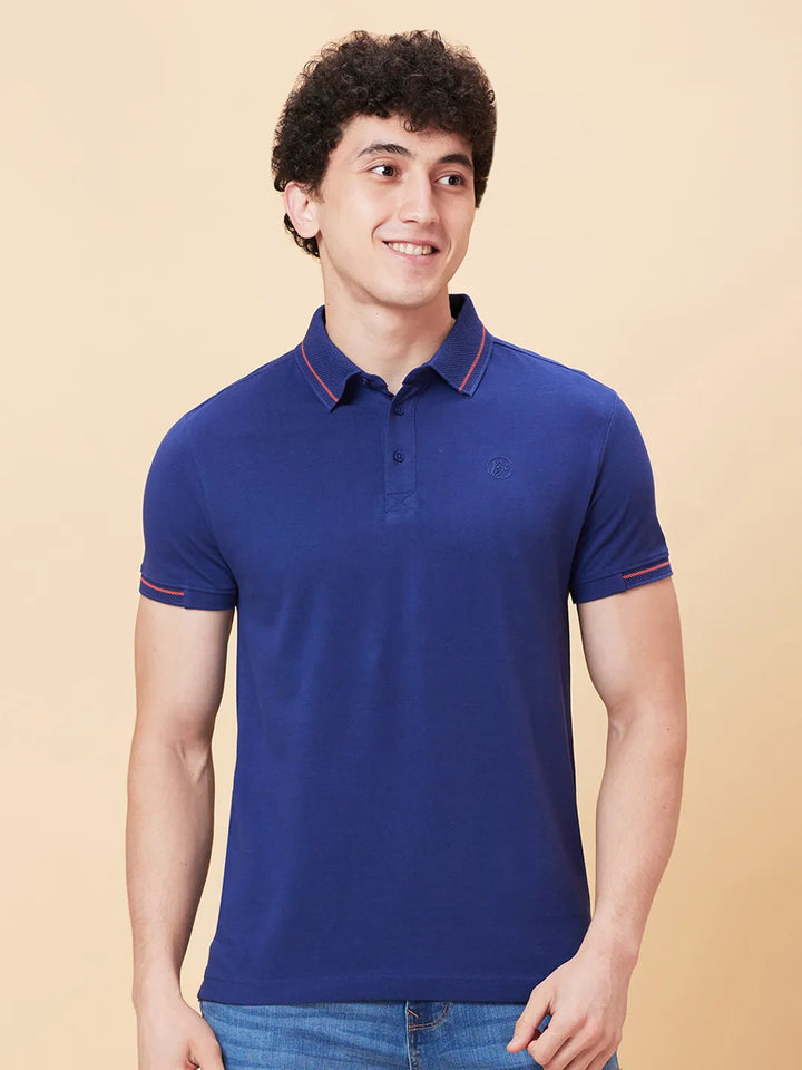 Navy Regular Fit Men's Polo T-Shirt