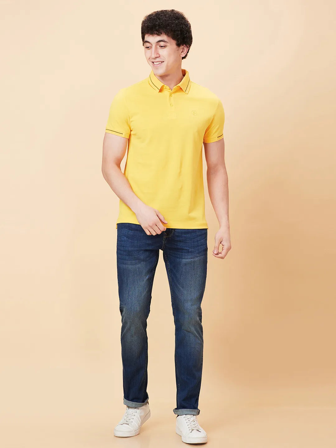 Being Human Clothing Men Regular Fit T-Shirts-Yellow