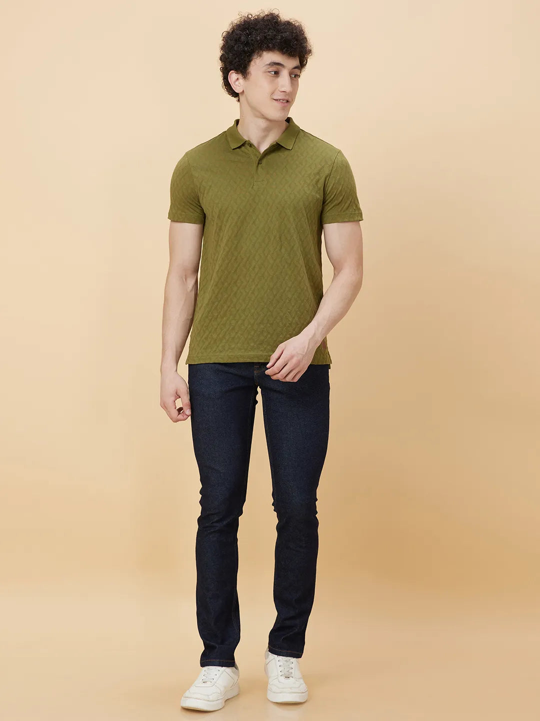 Being Human Clothing Men Regular Fit T-Shirts-Olive