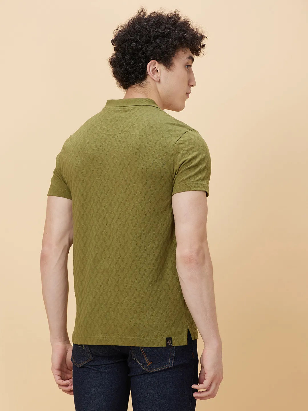 Being Human Clothing Men Regular Fit T-Shirts-Olive