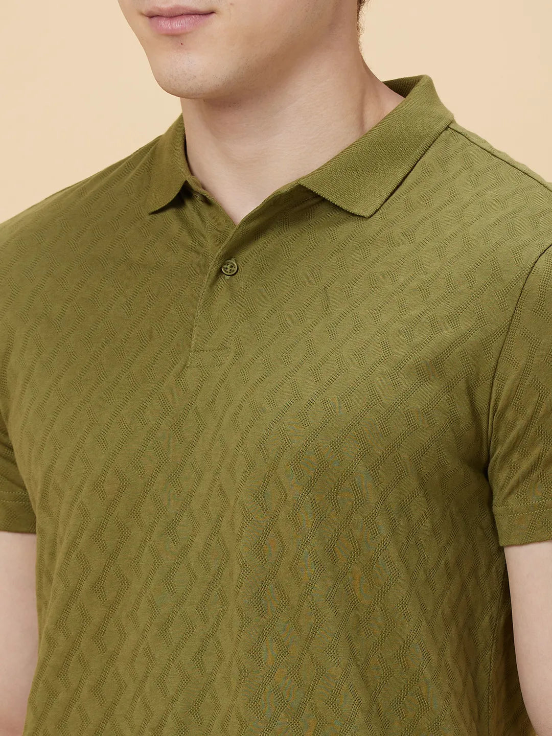 Being Human Clothing Men Regular Fit T-Shirts-Olive