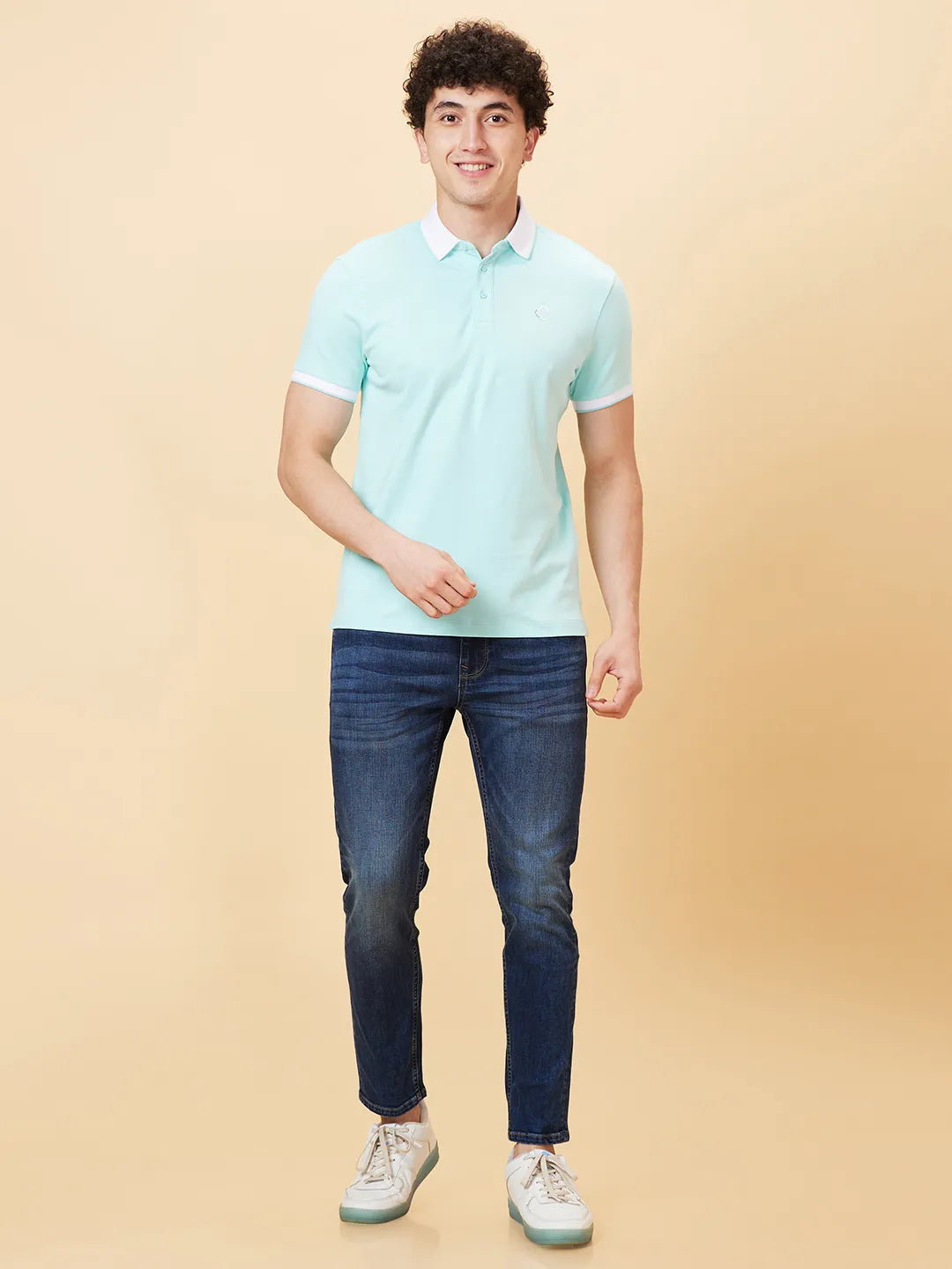 Being Human Clothing Men Regular Fit T-Shirts-Aqua