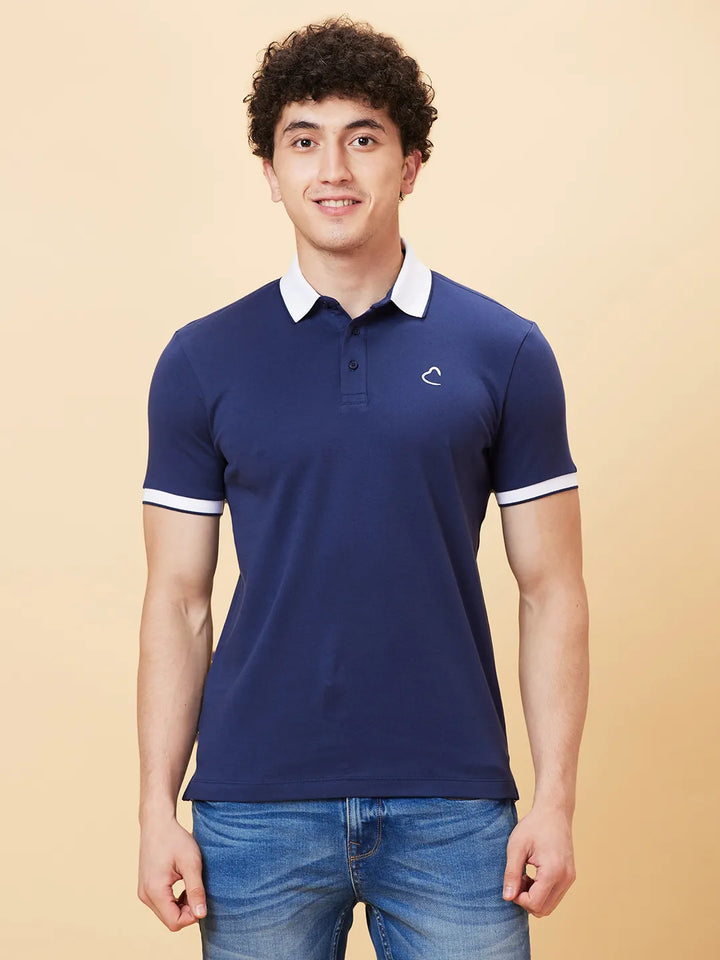 Navy Regular Fit Men's Polo T-Shirt