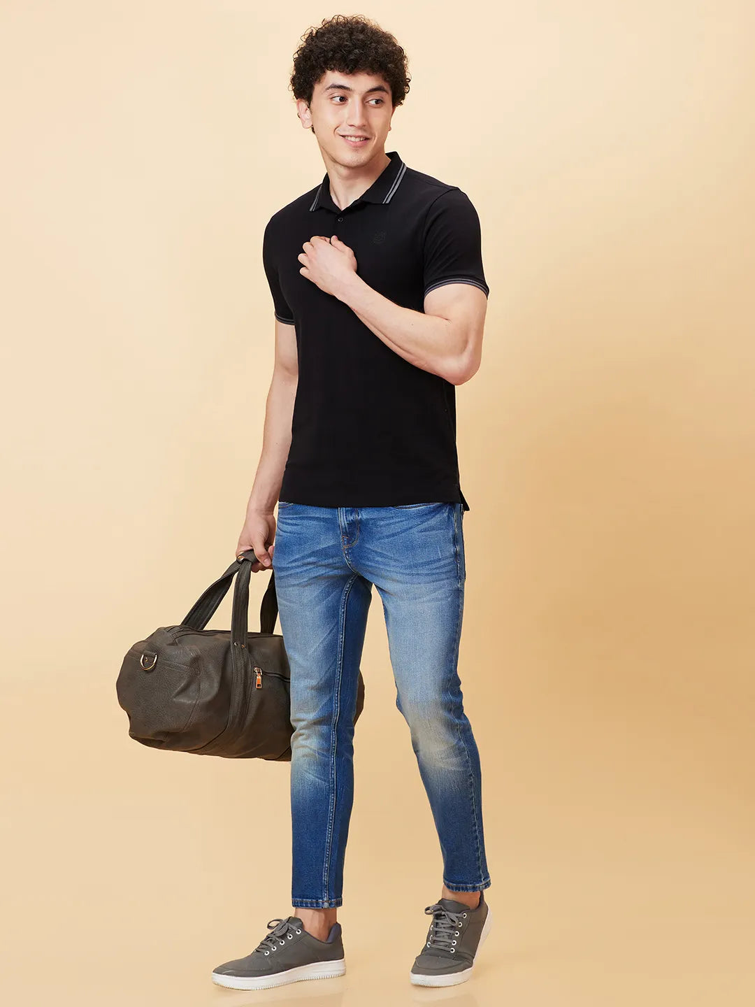 Being Human Clothing Men Regular Fit T-Shirts-Black