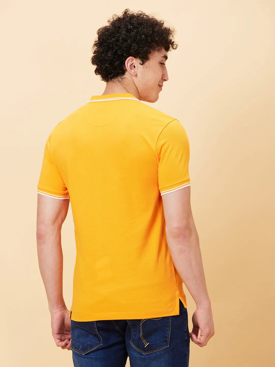 Being Human Clothing Men Regular Fit T-Shirts-Bright Marigold