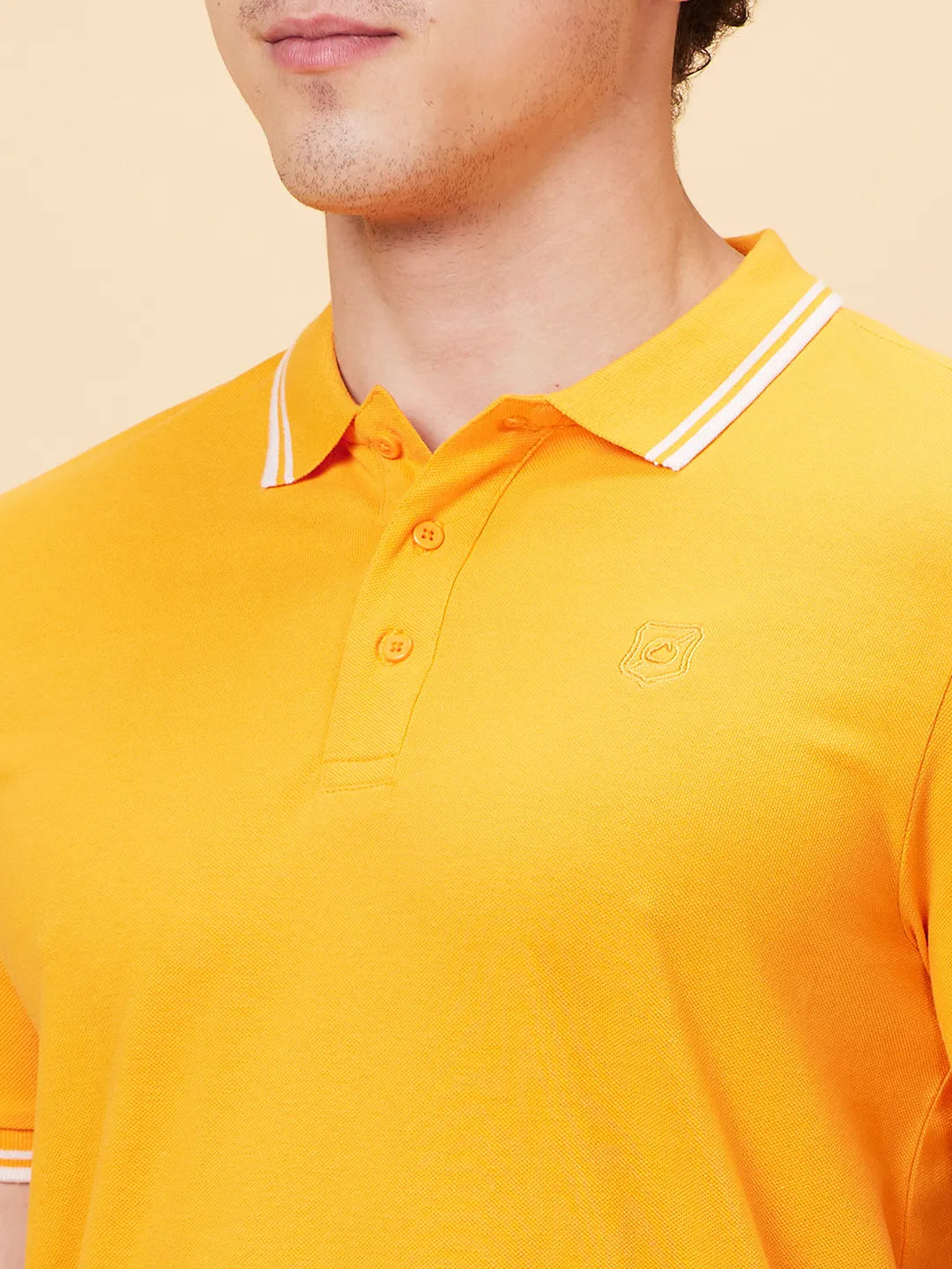 Being Human Clothing Men Regular Fit T-Shirts-Bright Marigold