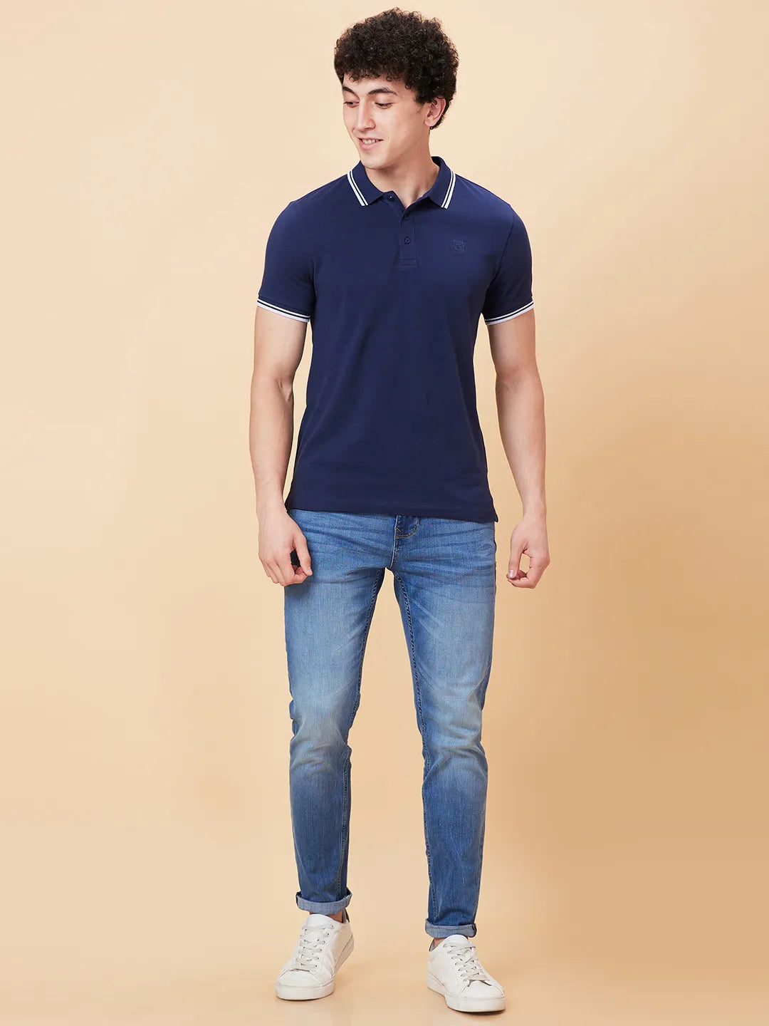 Being Human Clothing Men Regular Fit T-Shirts-Navy