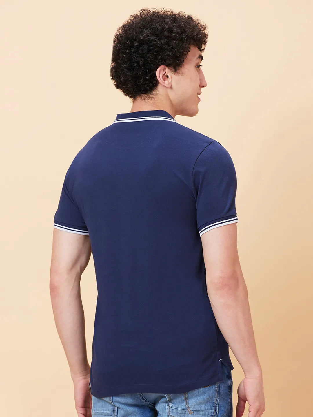 Being Human Clothing Men Regular Fit T-Shirts-Navy