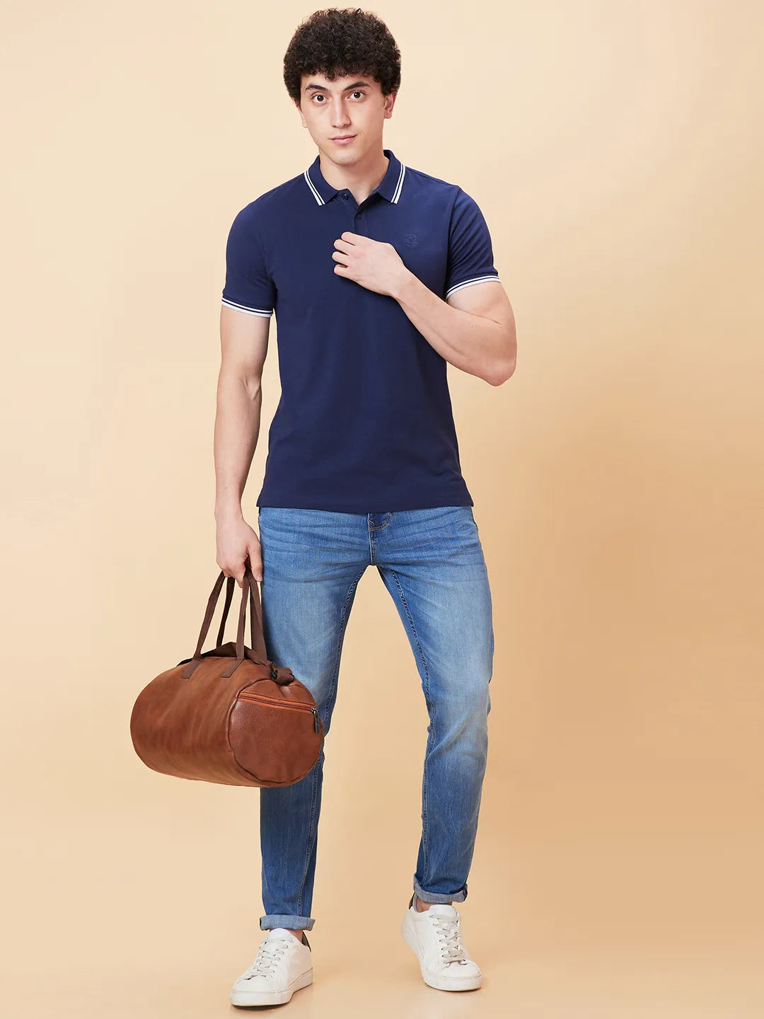 Being Human Clothing Men Regular Fit T-Shirts-Navy