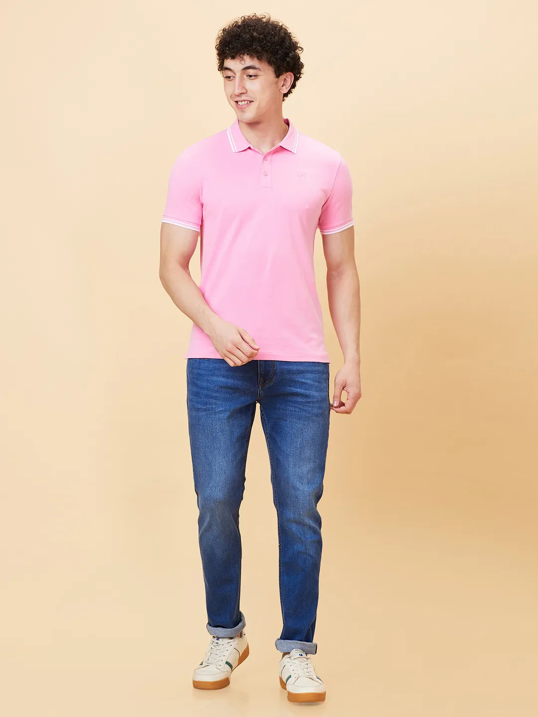 Being Human Clothing Men Regular Fit T-Shirts-Sachet Pink