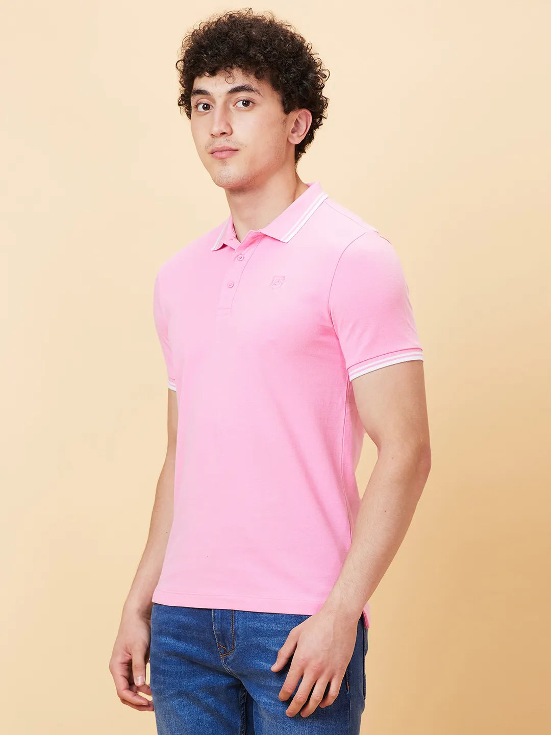 Being Human Clothing Men Regular Fit T-Shirts-Sachet Pink