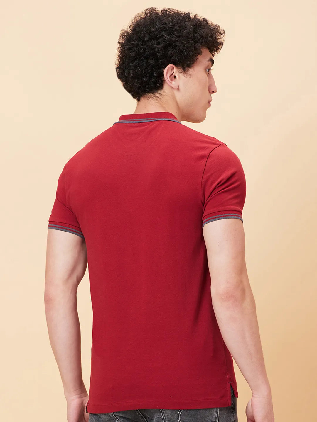 Being Human Clothing Men Regular Fit T-Shirts-Winery