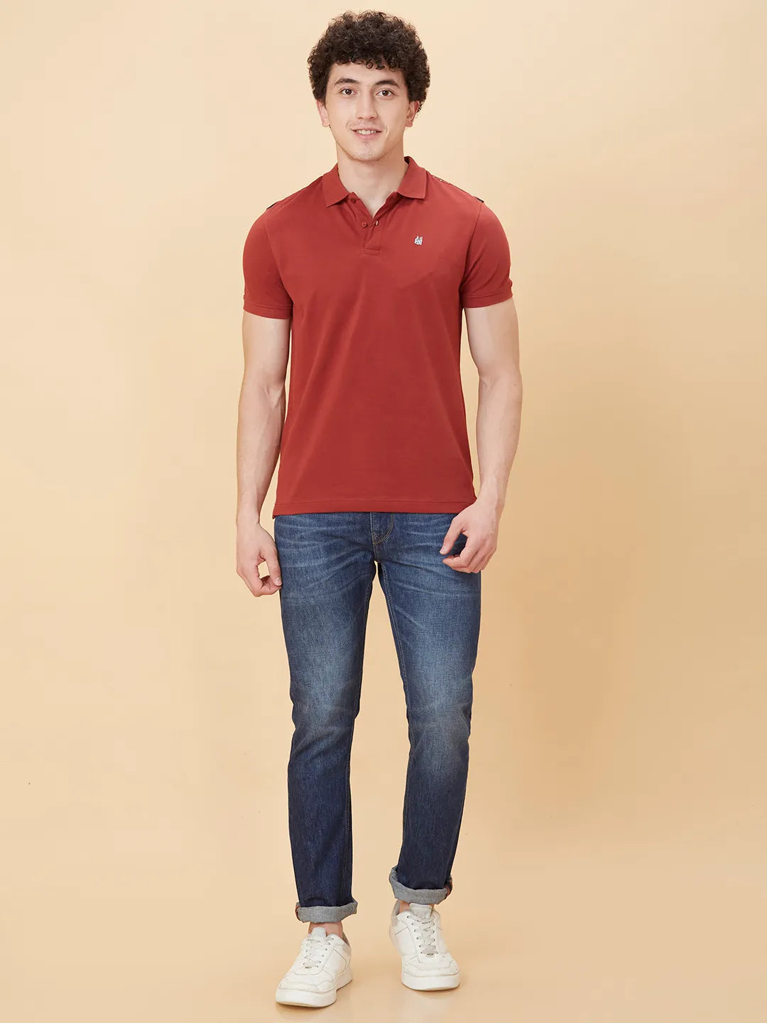 Being Human Clothing Men Regular Fit T-Shirts-Deep Red