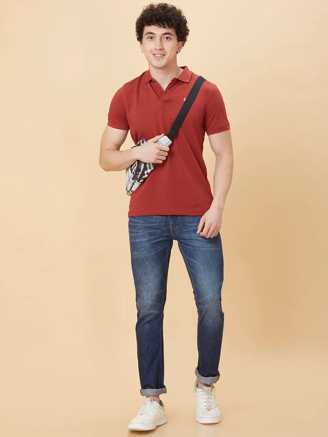 Being Human Clothing Men Regular Fit T-Shirts-Deep Red