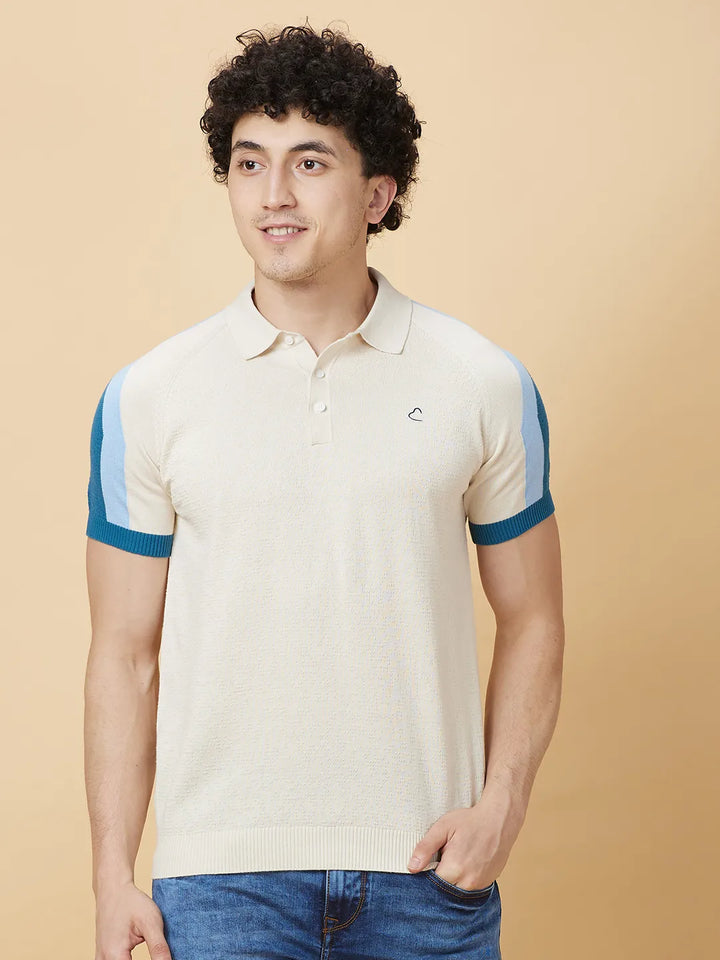 White Regular Fit Men's Polo T-Shirt