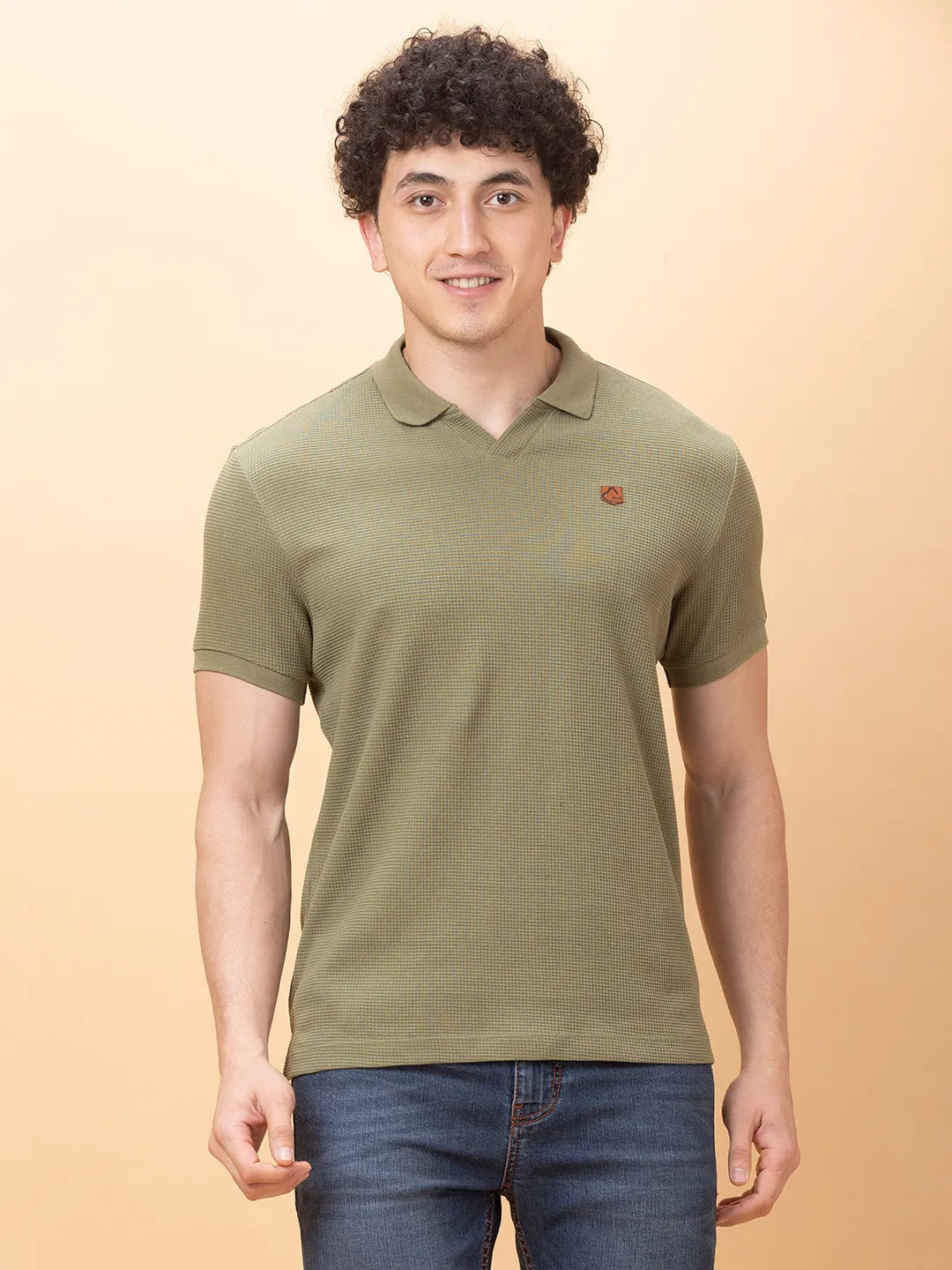 Being Human Clothing Mens-Top Polo Neck Olive
