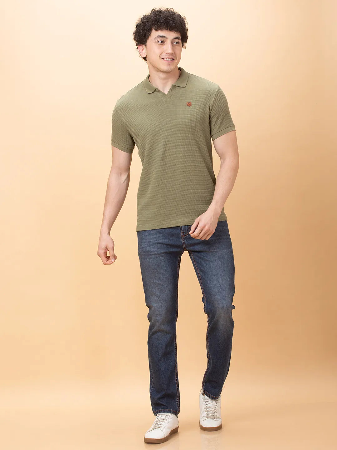 Being Human Clothing Mens-Top Polo Neck Olive
