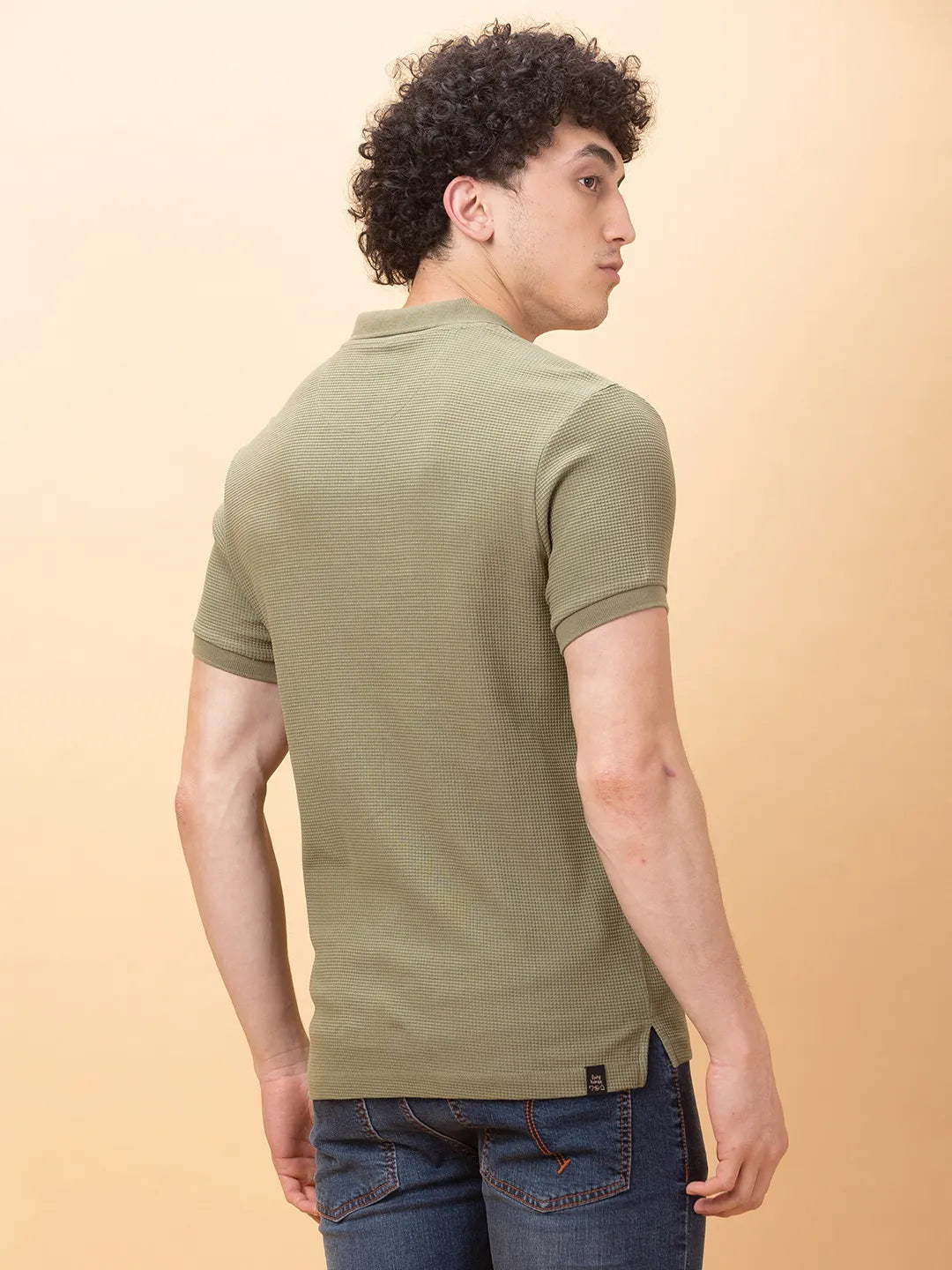 Being Human Clothing Mens-Top Polo Neck Olive