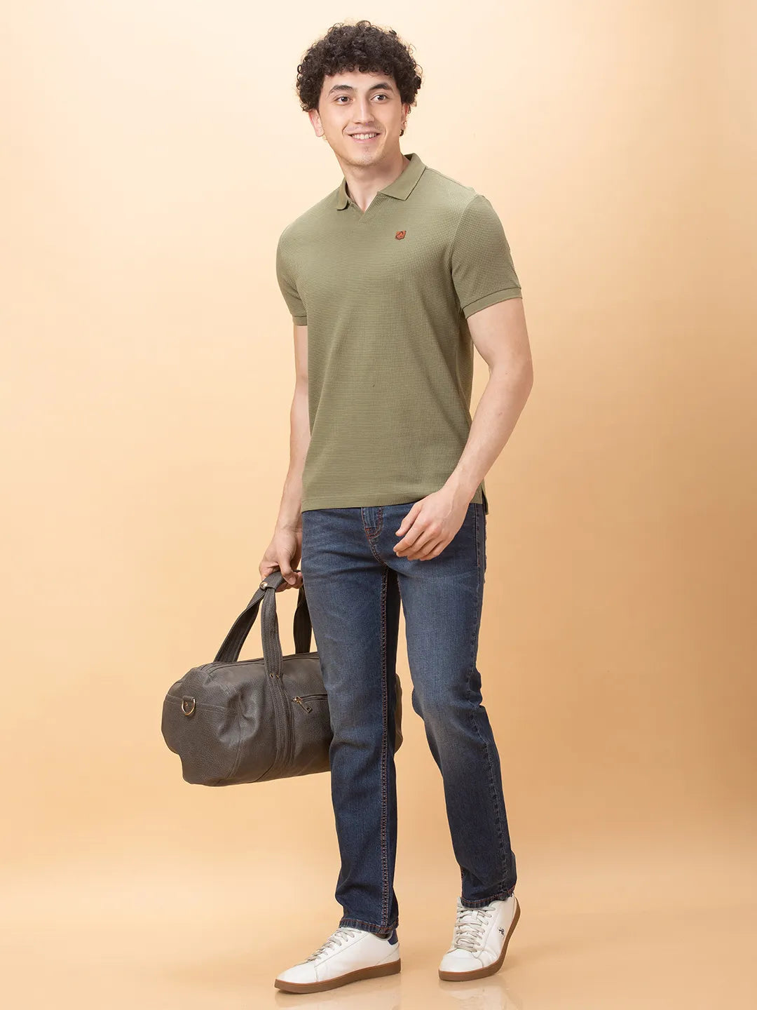 Being Human Clothing Mens-Top Polo Neck Olive