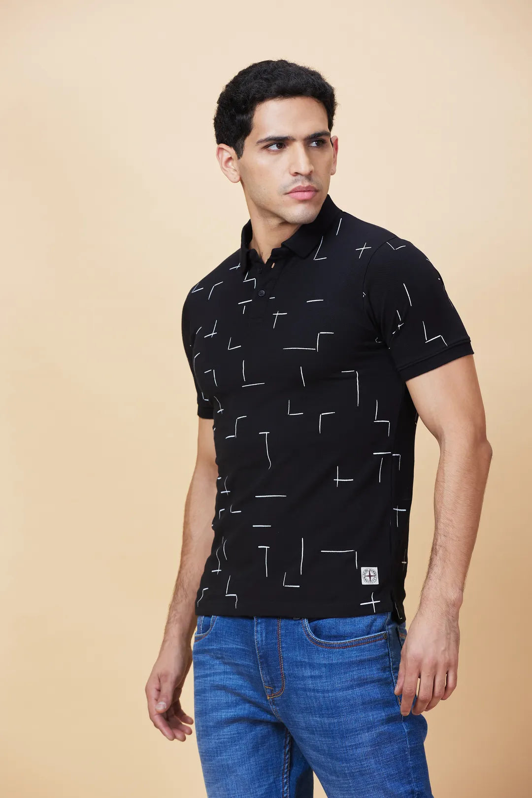 Being Human Clothing Mens-Top Polo Neck Black