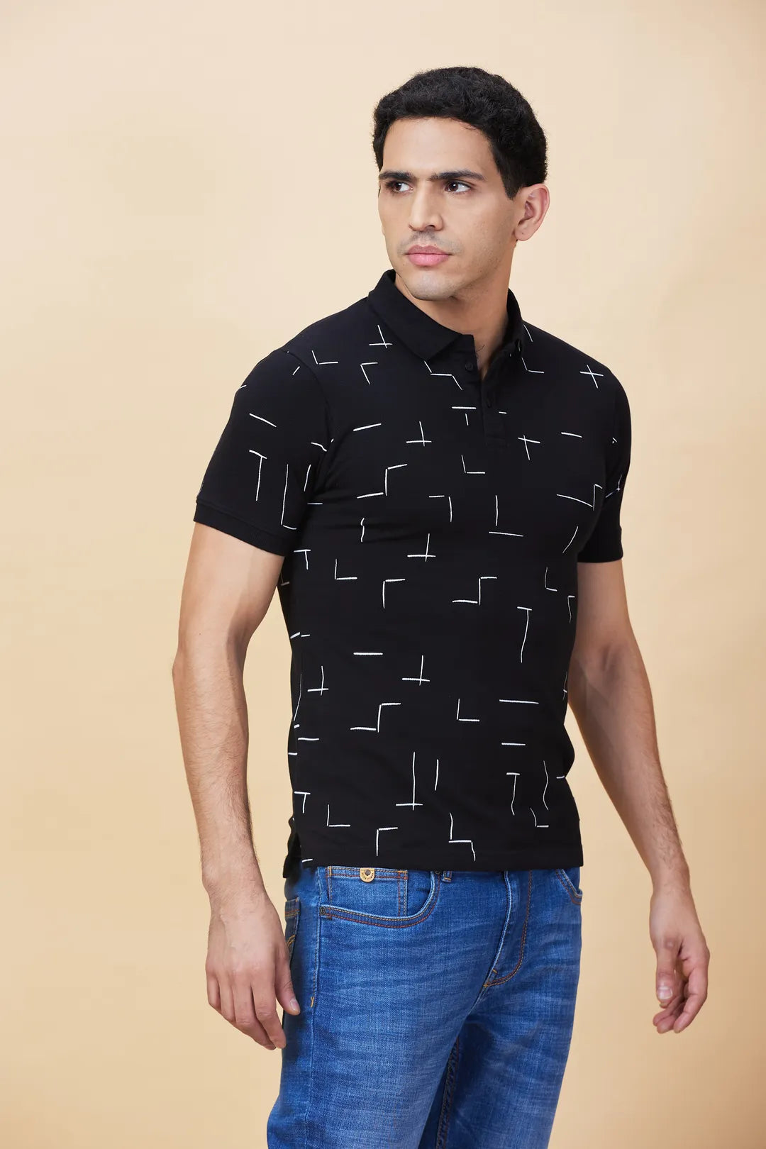 Being Human Clothing Mens-Top Polo Neck Black