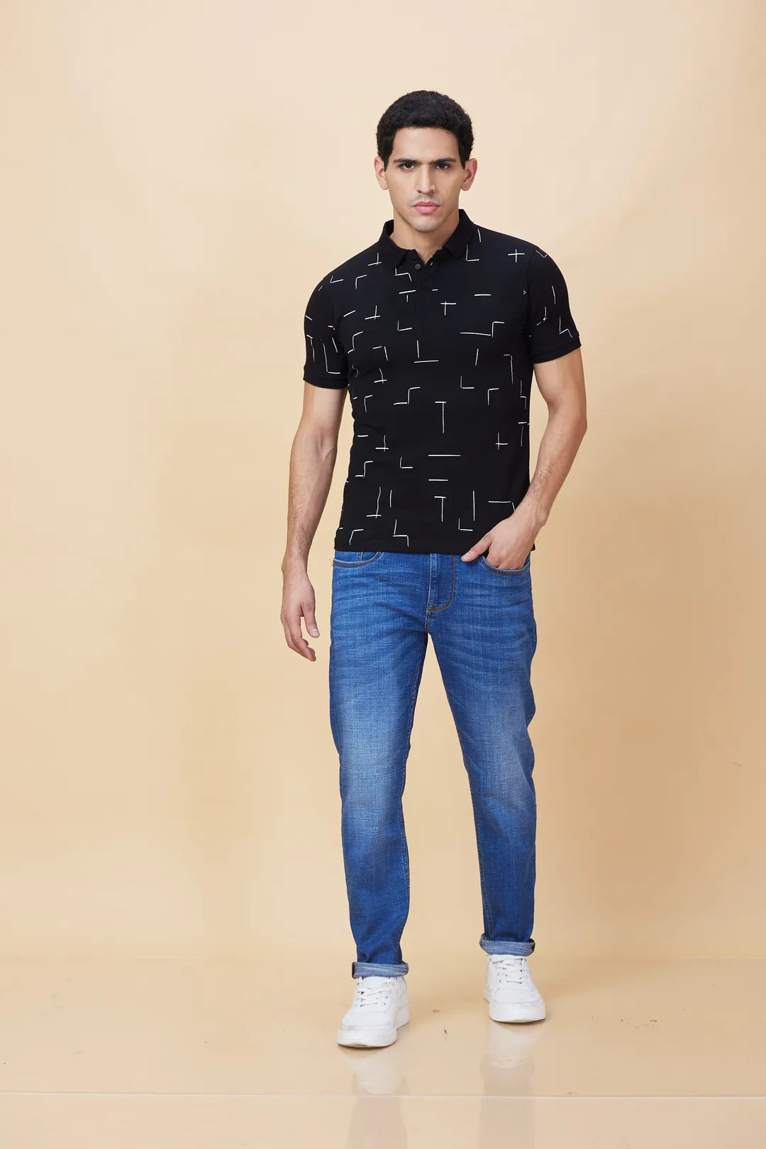 Being Human Clothing Mens-Top Polo Neck Black