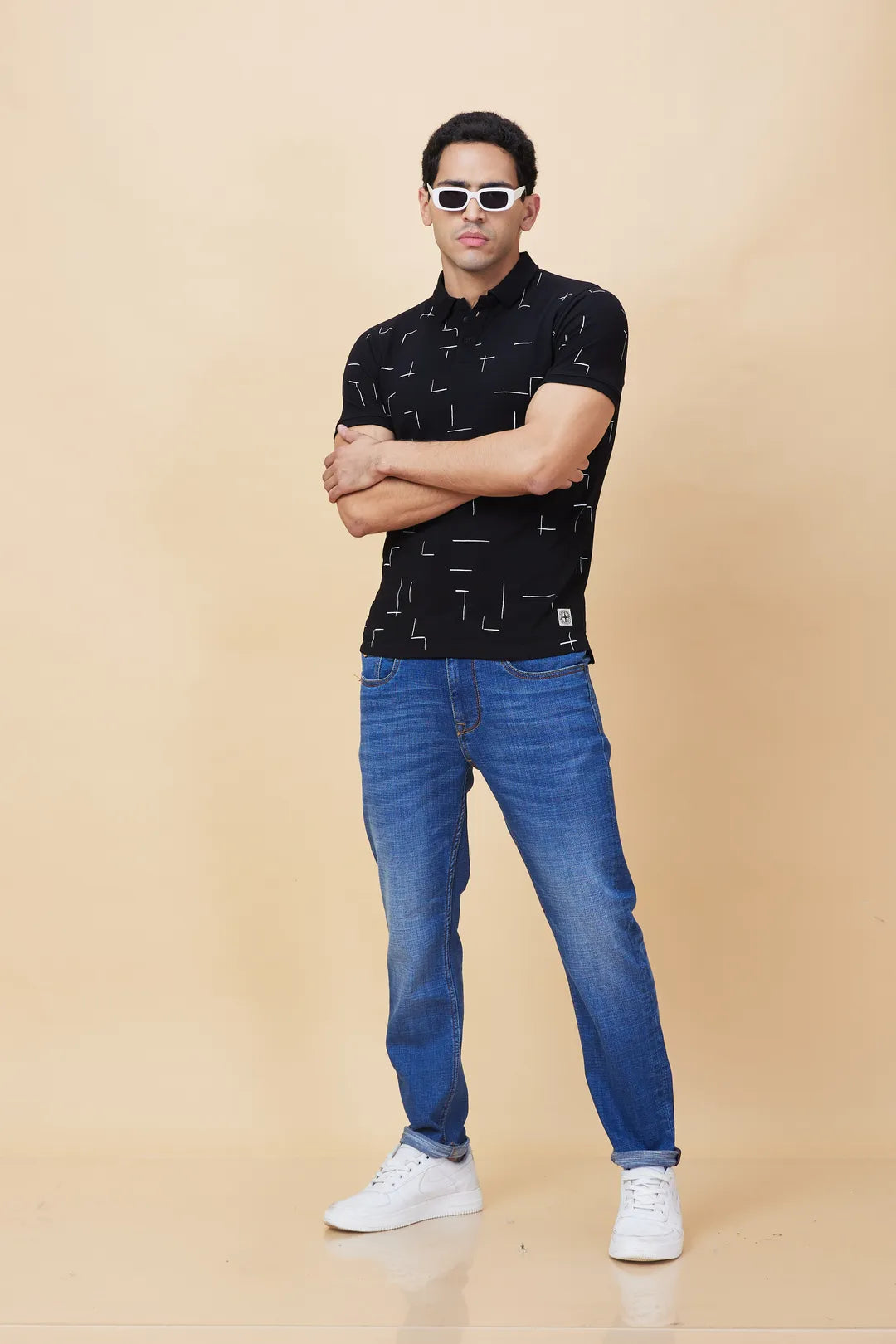 Being Human Clothing Mens-Top Polo Neck Black