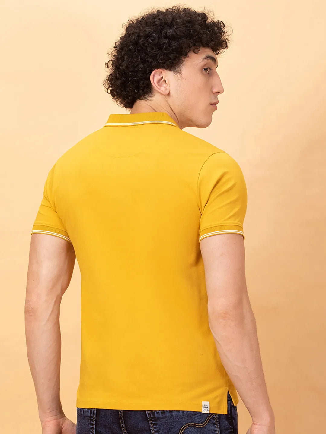 Being Human Clothing Mens-Top Polo Neck Mustard