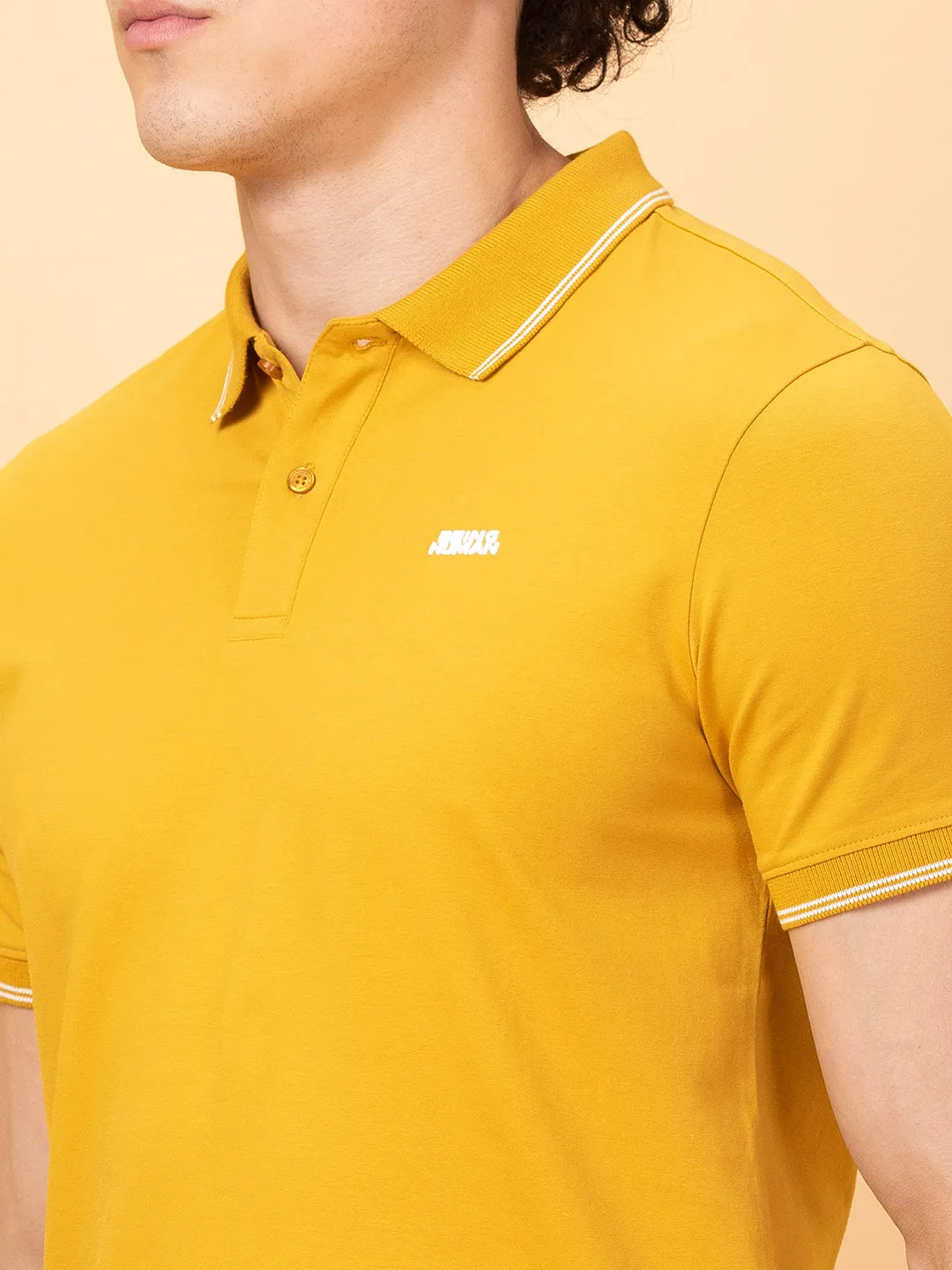 Being Human Clothing Mens-Top Polo Neck Mustard