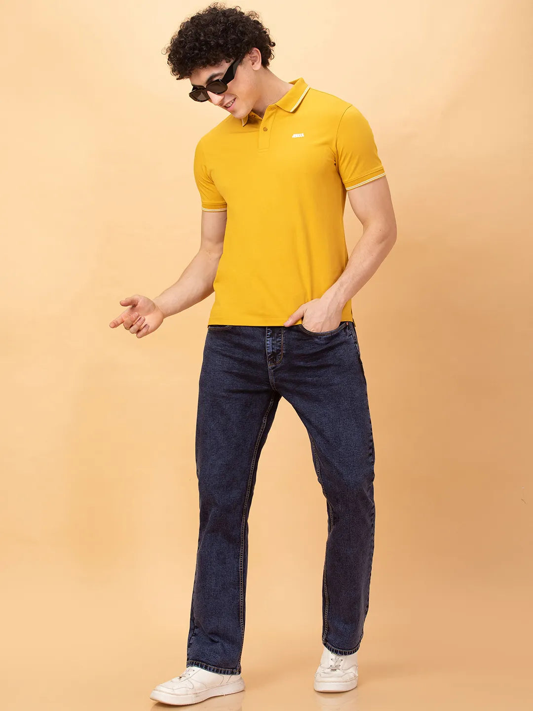 Being Human Clothing Mens-Top Polo Neck Mustard