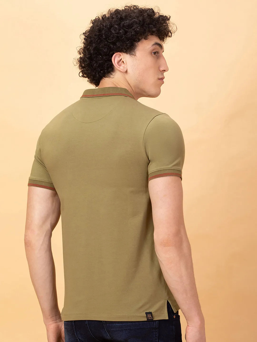 Being Human Clothing Mens-Top Polo Neck Olive