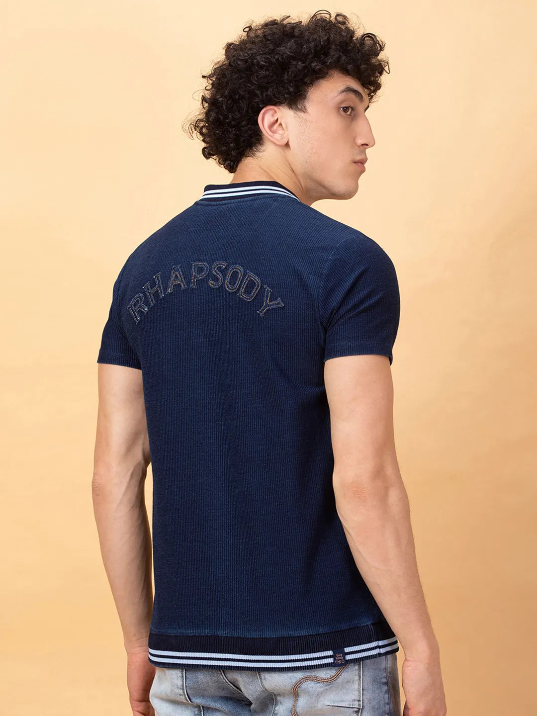 Being Human Clothing Mens-Top Polo Neck Dk.Navy