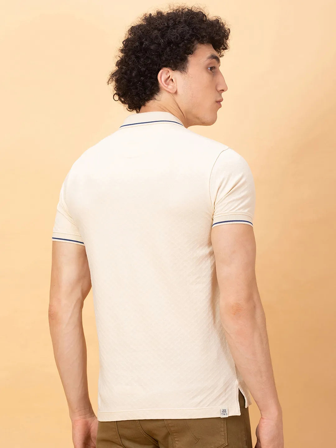 Being Human Clothing Mens-Top Polo Neck Chalk