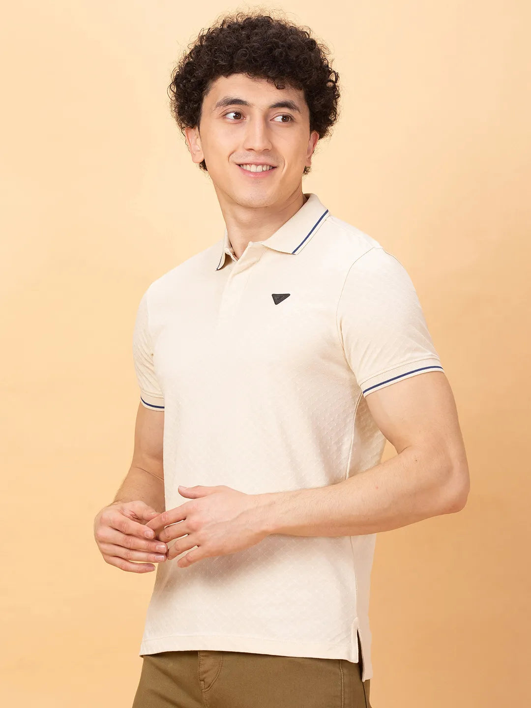 Being Human Clothing Mens-Top Polo Neck Chalk