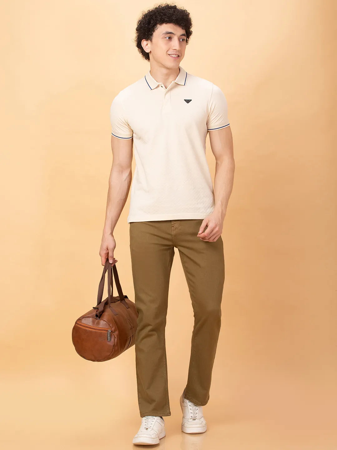 Being Human Clothing Mens-Top Polo Neck Chalk