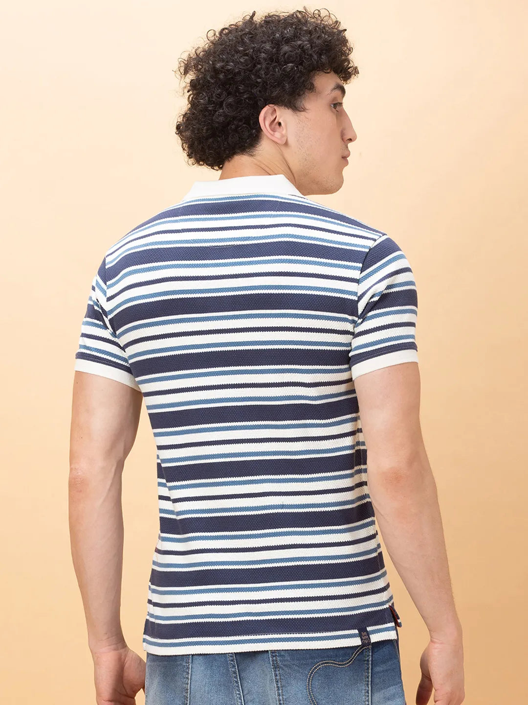 Being Human Clothing Mens-Top Polo Neck Navy/White