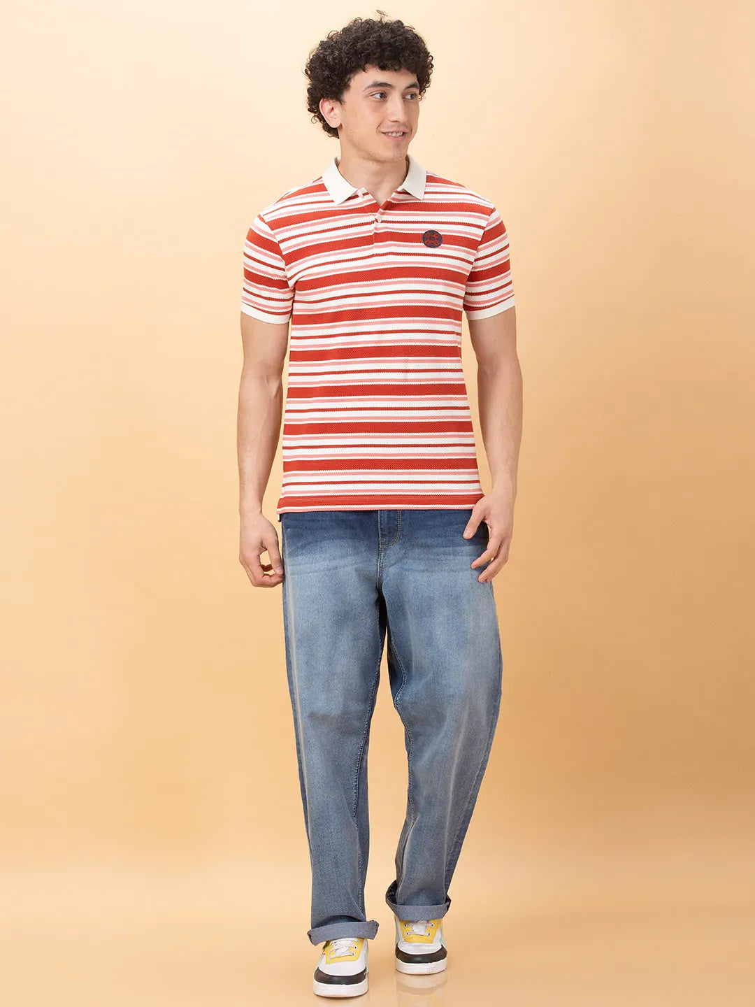 Being Human Clothing Mens-Top Polo Neck Rust